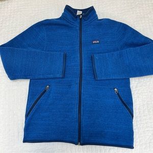 Patagonia Better Sweater Jacket Youth 2XL (16-18) Blue Boys Full Zip Fleece